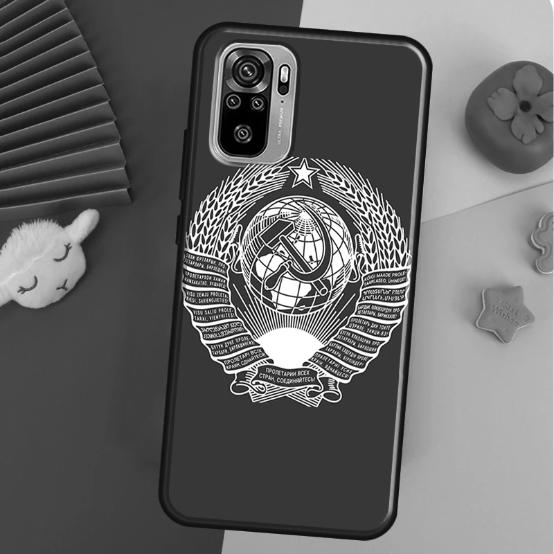 Чехол с флагом СССР Советского Союза для Xiaomi Redmi Note 11 10 9 7 Pro 10S 9S 8T 10A 10C 9A 9C 9T мягкая
