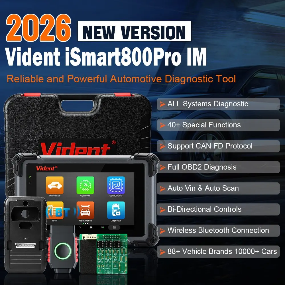 Фото Диагностический сканер Vident iSmart 800Pro IM для автомобилей, инструмент для программирования иммобилайзеров и смарт-ключей с функцией 41+ сбросов №3