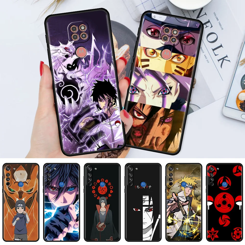 Naruto Ninja Black Case For Motorola G30 One Fusion Plus G9 Play G8 Power Lite G60 E6s Edge 20 Pro Hyper G50 Smart Phone Cover