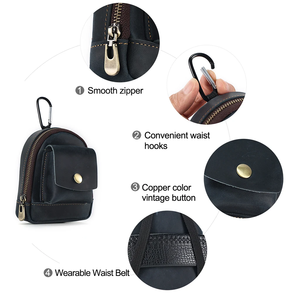 Повседневный маленький кошелек JOYIR из натуральной воловьей кожи для мужчин