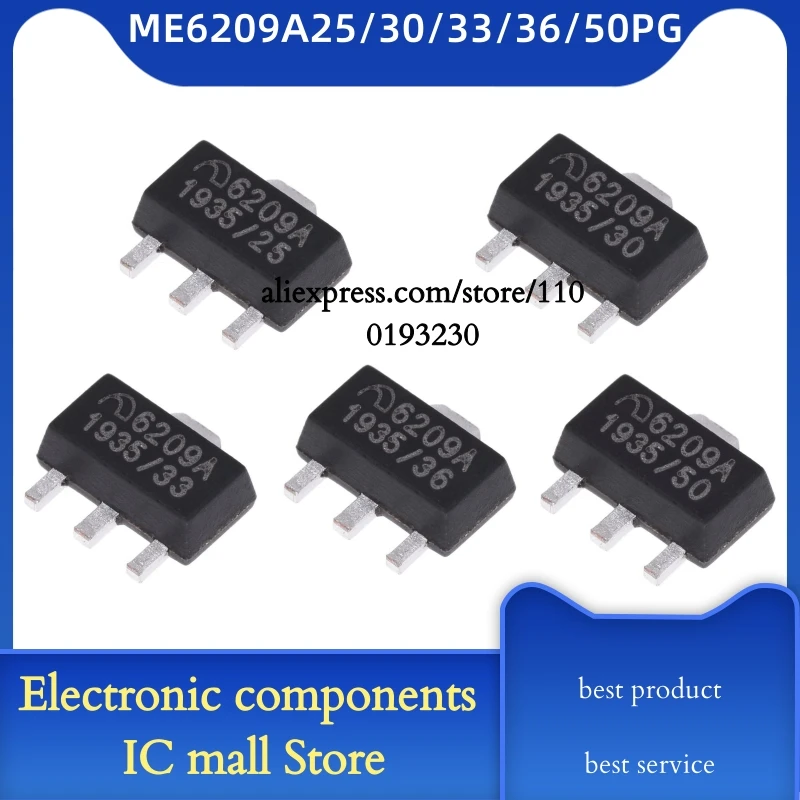 10 шт./лот ME6209A33PG ME6209A30PG ME6209A25PG ME6209A36PG ME6209A50PG Низкое энергопотребление LDO ME6209 серия в наличии.