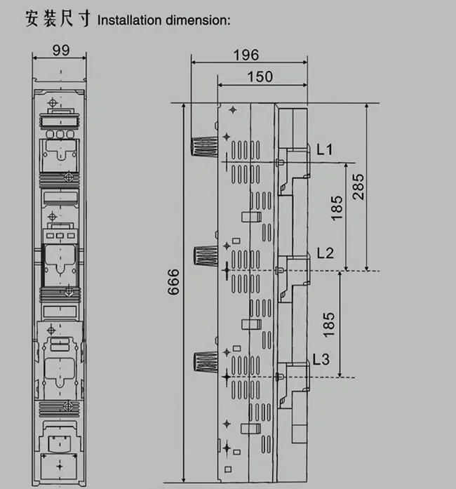 Разъединитель плавкого предохранителя Изолирующий разъединитель