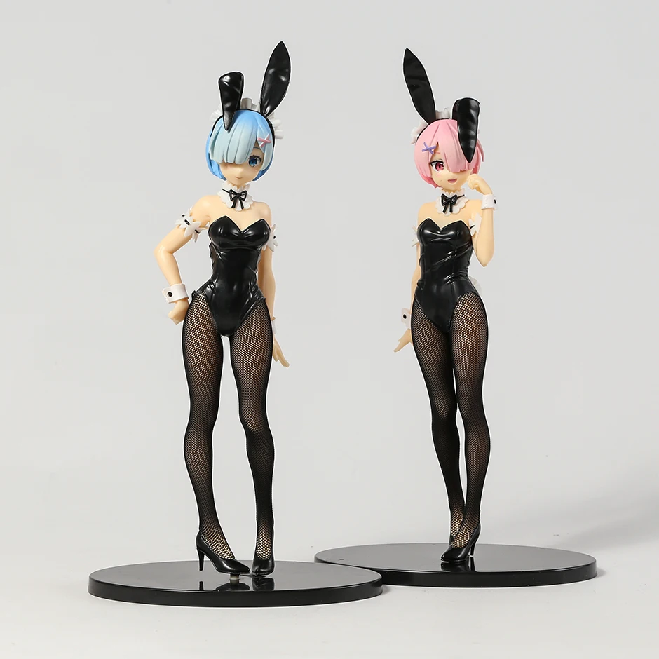 

Re:Zero Starting Life in Another World Rem Ram BiCute Bunnies PVC Figurine Doll Model Figure Toy Christmas Gift