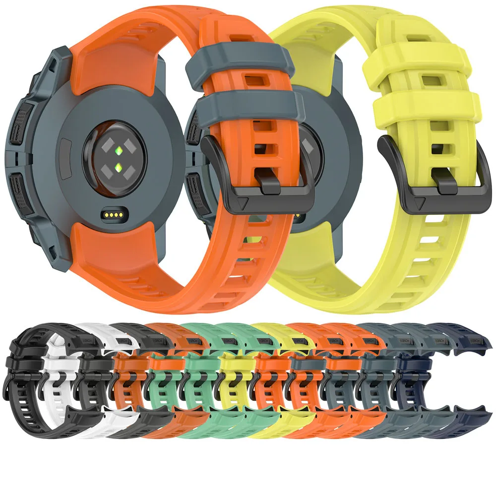 Фото Ремешок для часов 22 мм/26 мм для Garmin Instinct 3 Solar 45 мм/50 мм AMOLED 45/50 мм, силиконовый регулируемый браслет, аксессуары Correa №5