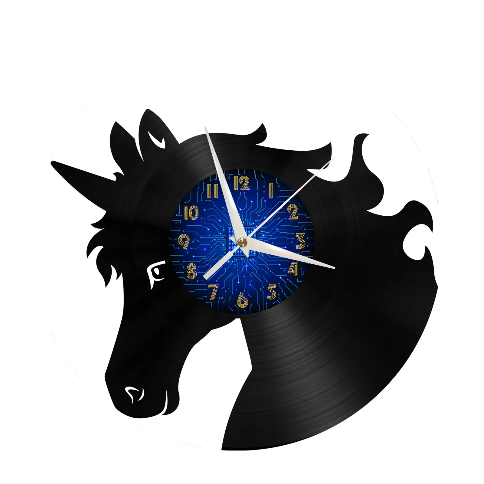 

Unicorn Vinyl Record Wall Clock for Kitchen Wall Decor Wall Art