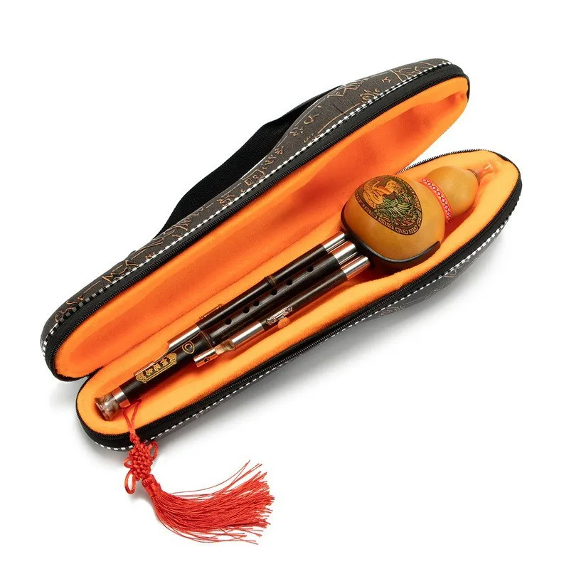 Музыкальный инструмент Hulusi трехцветный C-образный ключ Противоударный Двойной