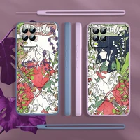 inuyasha kagome couple matching for realme gt neo2 master narzo 50i 50a c21y c17 c11 c2 xt x2 x7 pro liquid rope phone case