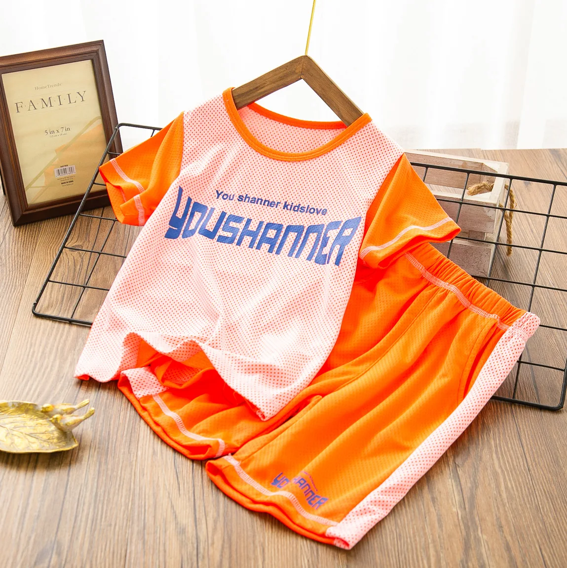 Summer children's mesh half sleeve sports suit quick drying short sleeved shorts basketball suit Sportswear basketball jerseys