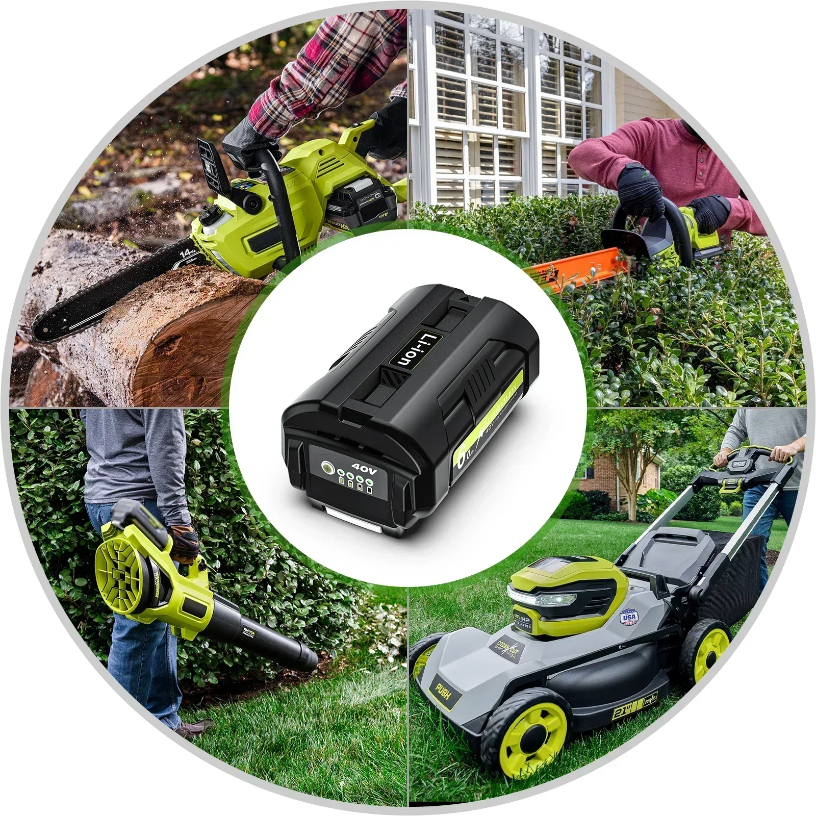 Литий-ионный аккумулятор 40 В 6000 мАч для Ryobi OP4040 OP4026 OP4030 OP4050 OP4060A OP40201 OP40301 коллекция