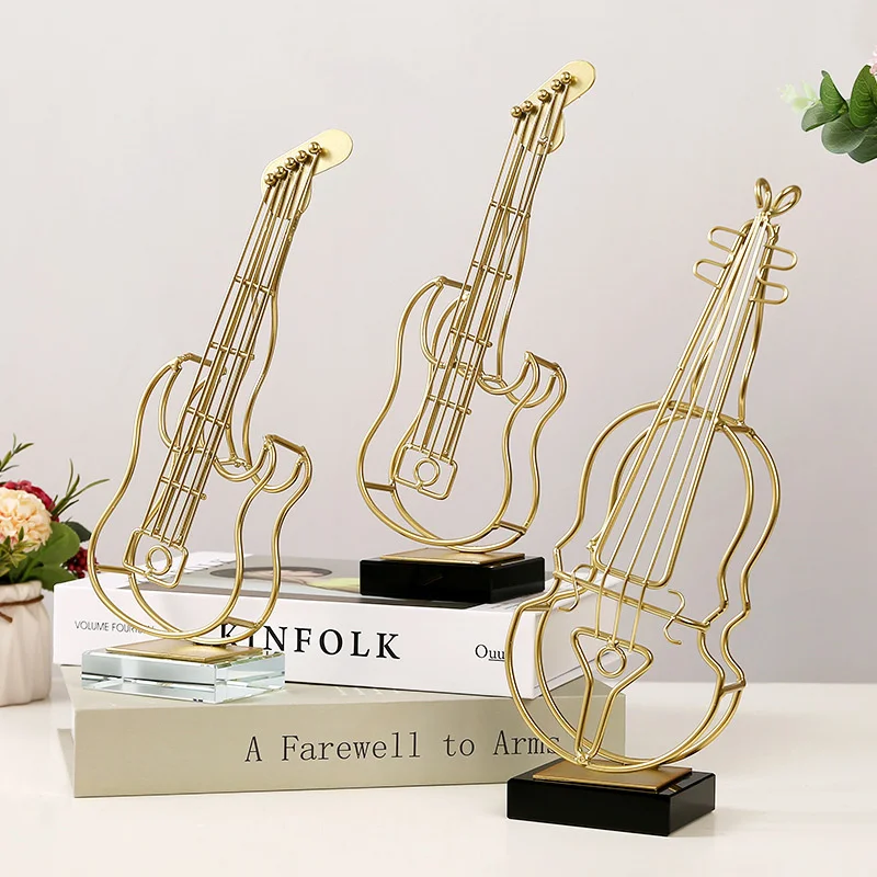 

Iron violin ornaments musical instrument model household ornaments porch TV cabinet wine cabinet model room ornaments