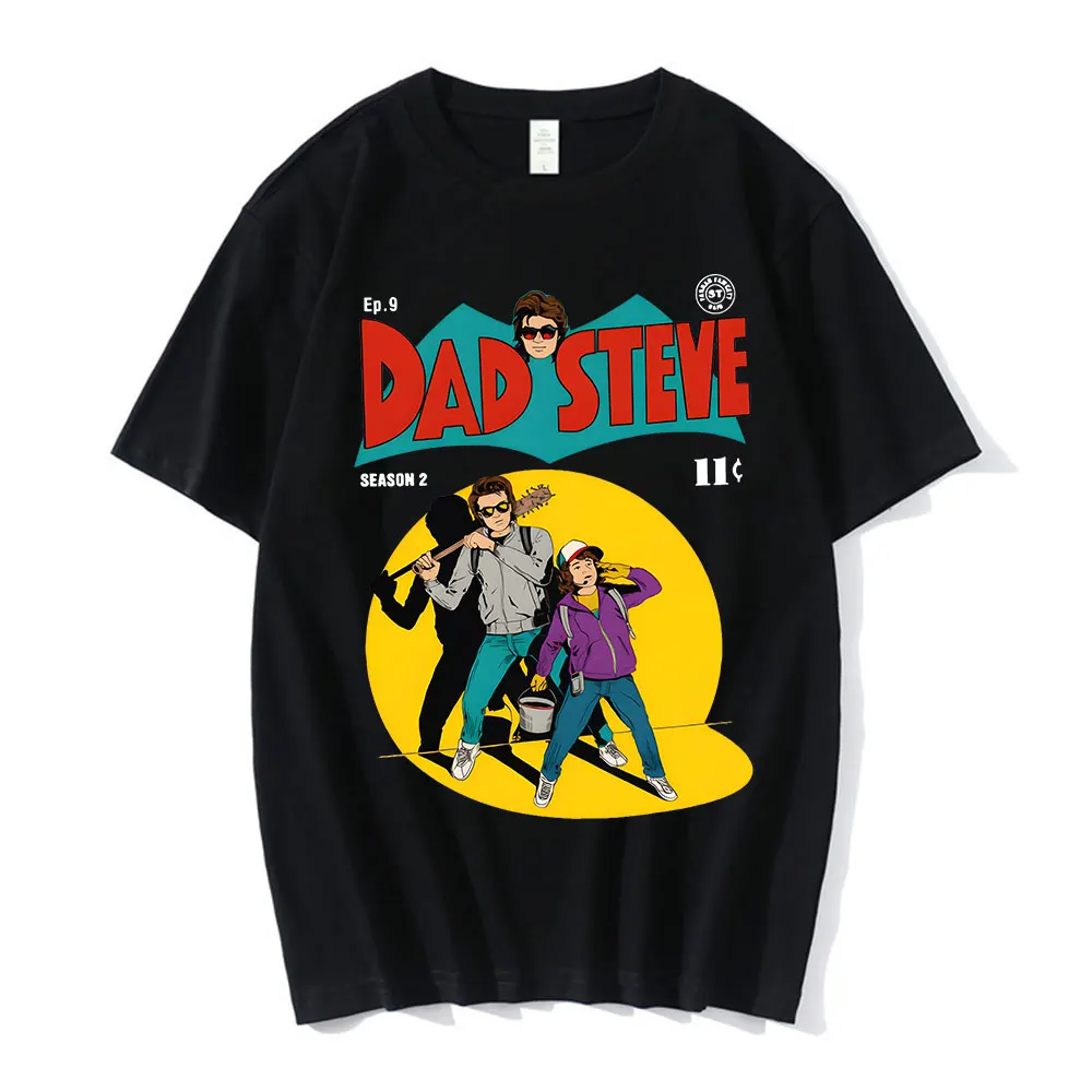 

Steve Harrington T Shirt Retro 90s Stranger Things Cotton Short Sleeved TV Fans Print T-shirts Summer Casual O-neck Tees Unisex