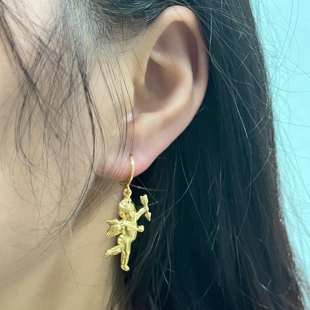 Серьги из нержавеющей стали для женщин французские милые маленькие