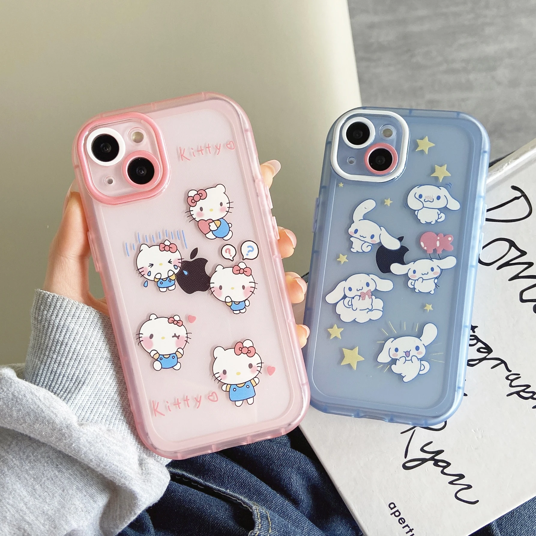 

2022 BanDai Hello Kitty Cinnamoroll Phone Case For Iphone 11 12 13 Pro Max X Xs Xr Shockproof Cover