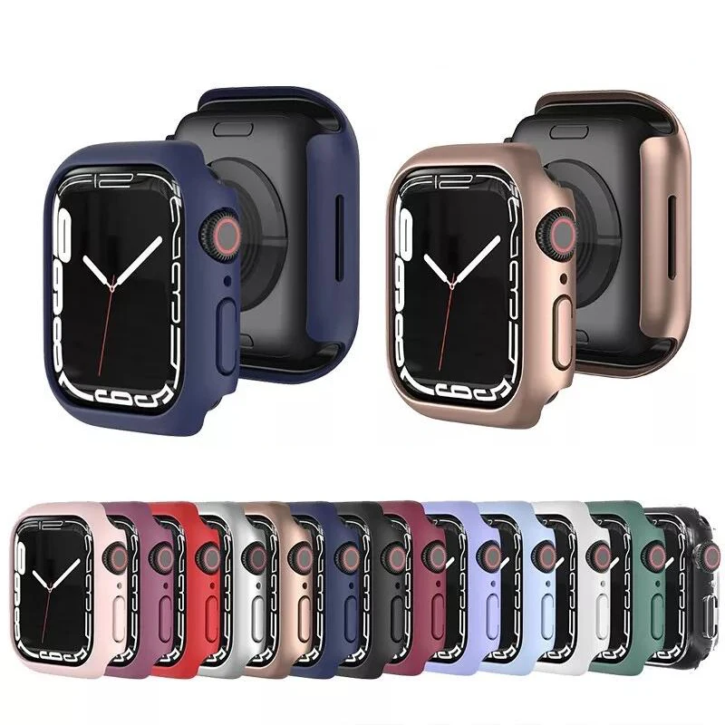 

Cover For Apple Watch Case series 7 6 se 5 4 3 Accessories PC Screen Protector bumper iWatch case 41mm 45mm 44mm 40mm 42mm 38mm