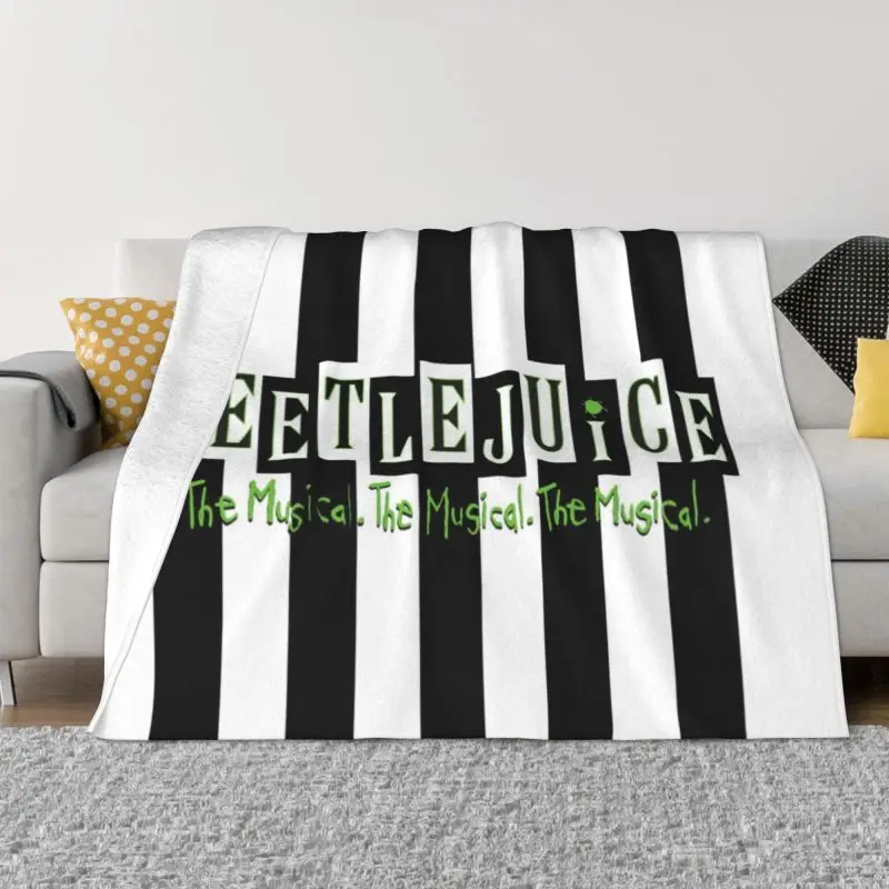 

Музыкальное одеяло от Beetlejuice, удобное мягкое Фланелевое покрывало для дивана, домашнего постельного белья