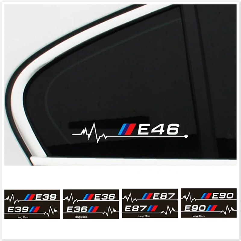 2 шт. автомобильные наклейки на боковое окно спортивные для BMW E36 E37 E38 E39 E46 E60 E61 E62 E87
