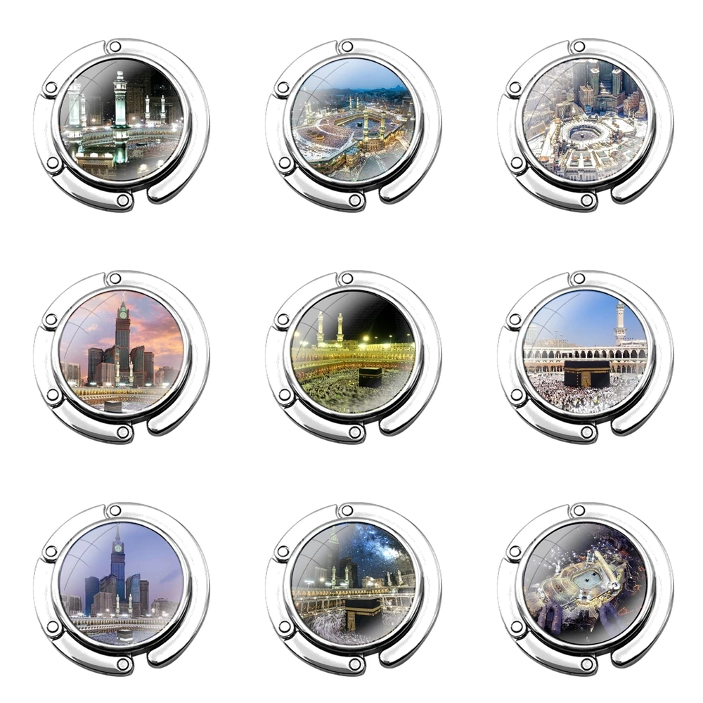 Пейзаж Мечеть Кааба Мекка Каkah Картина Складной крючок для кошелька женского