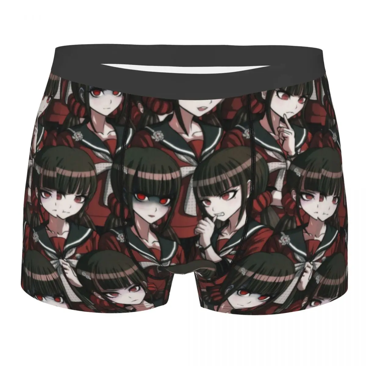 Men's Maki Harukawa Underwear Danganronpa Manga Anime Novelty Boxer Shorts Panties Male Mid Waist Underpants Plus Size