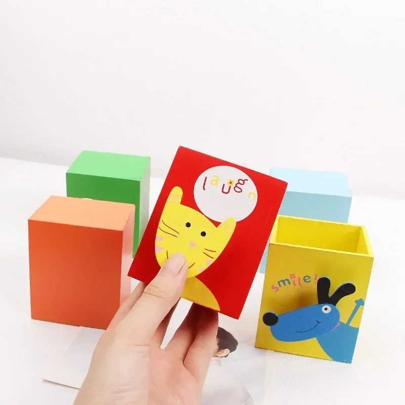 Креативный милый деревянный держатель в виде мультяшных животных настольный