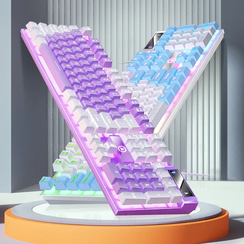

Клавиши для механической клавиатуры для ПК, геймеров, полная Rgb эргономичная Проводная ретро и офисная эргономичная настольная клавиатура ...
