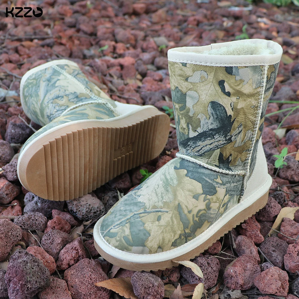 KZZO/Новые зимние сапоги Forest Leaf женские австралийские классические полусапоги