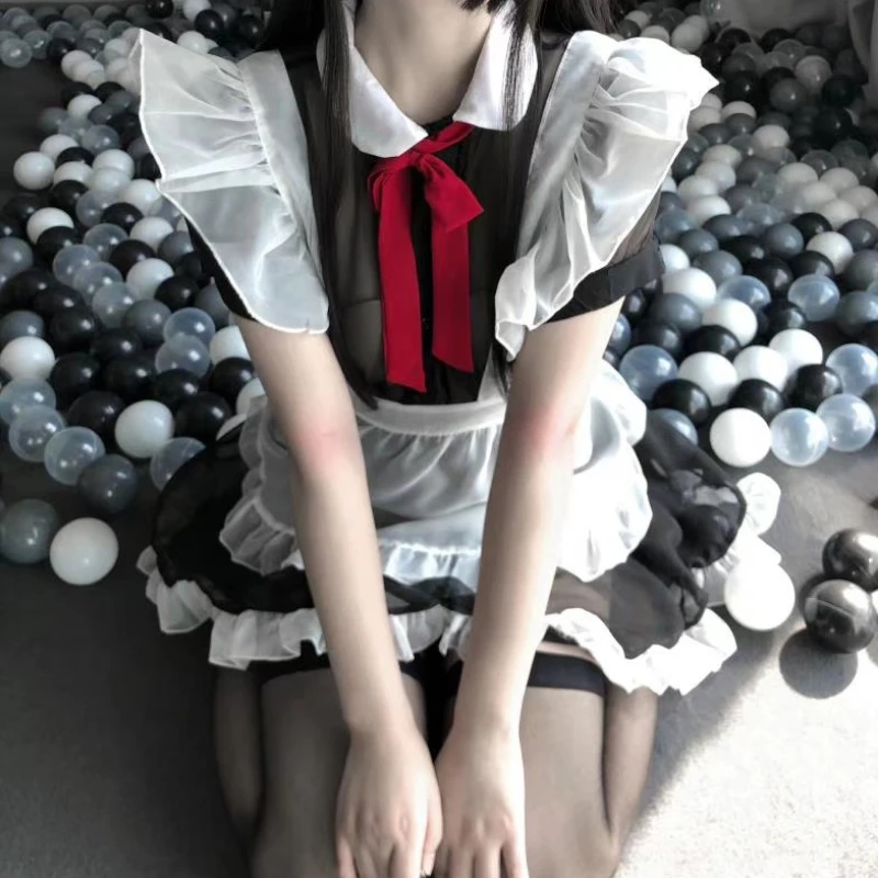 

Sexy Women Girls Lolita Uniform Outfit Halloween Costumes Maid Dress Cosplay Lingerie Late Night French Maid Costume