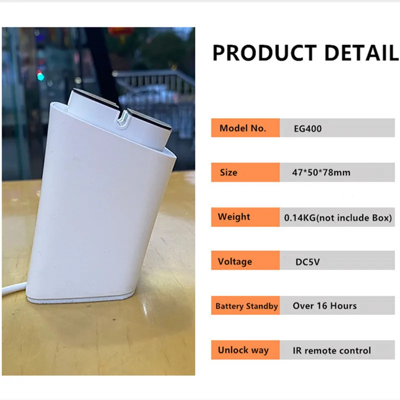 Sold in Packs 20Set Elegant White ABS Single Power Supplier Remote Control Shop Demo Mobile Alarm Charging Holder enlarge