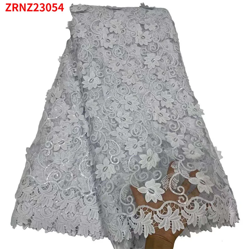 

African Lace Fabrics Tulle Embroidered Flower Quality ​Nigerian Net Cloth ​For Bride Wedding Dress ZRNZ23054