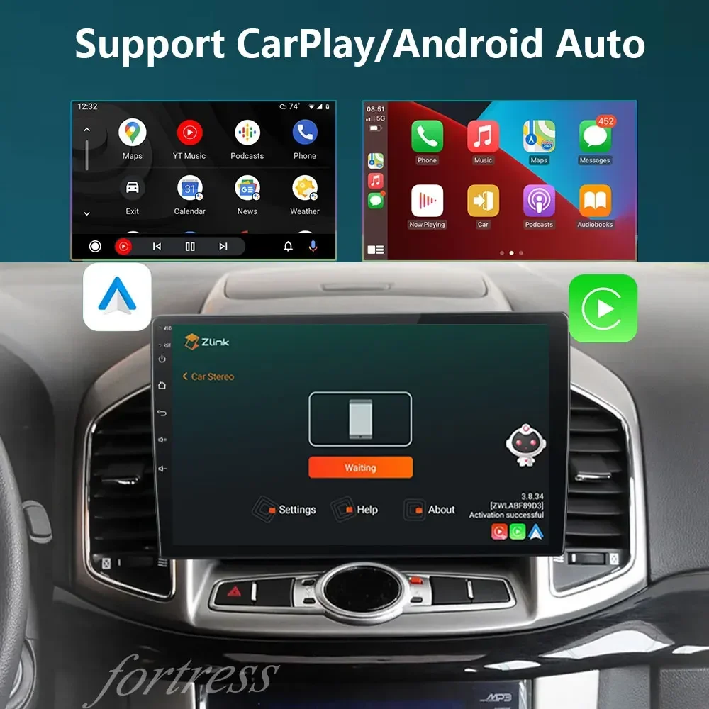 Фото Carplay Android16 для Chevrolet Captiva 1 2011-2016 Автомобильный радиоприемник Стерео Мультимедийный видеоплеер GPS-навигация Автомобильный экран Авто №2
