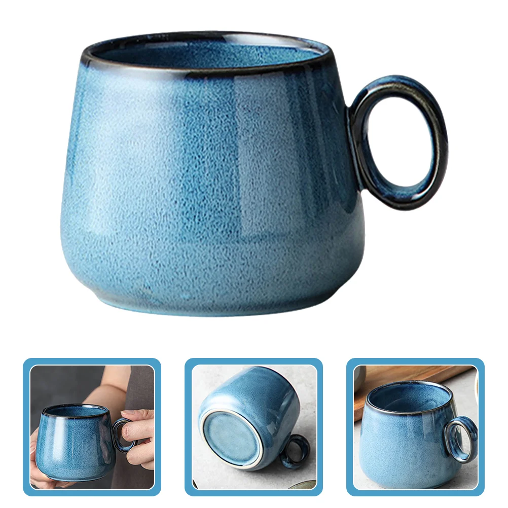 

Water Mug Handheld Water Cup Mug Ceramic Cup Office Tea Drinks Mug 230ml