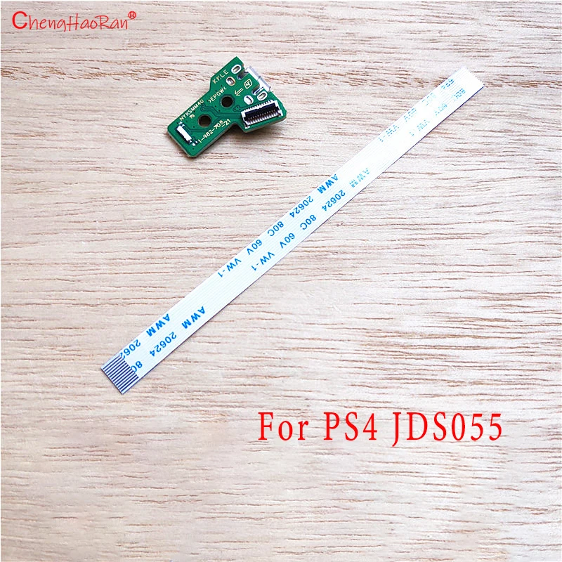 Фото 1 комплект для контроллера PS4, плата зарядки Micro USB, разъем для док-станции, 12 контактов, 14 контактов, JDS 001 011 030 040 055, соединительный кабель №4