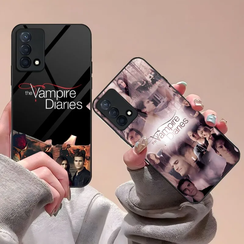 

Дневники вампира для Oppo Find X3 X5 Pro Reno 6 7 A55 A57 A54 A93s A95 A15 A92s A94 2023, стеклянная дизайнерская задняя крышка