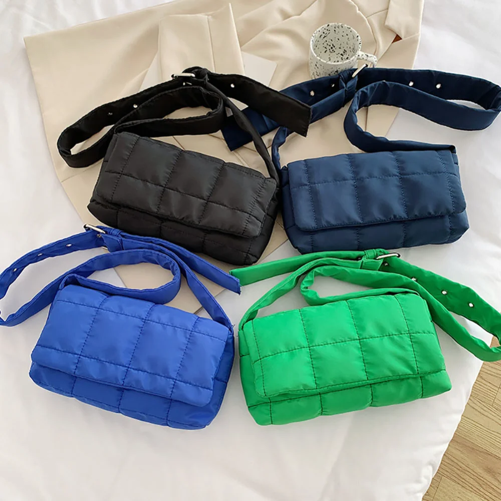 

Women Shoulder Bags New In Space Pad Cotton Winter Nylon Padded Quilted Shopper Bag Female Casual Crossbody Bag Handbags Bolsas