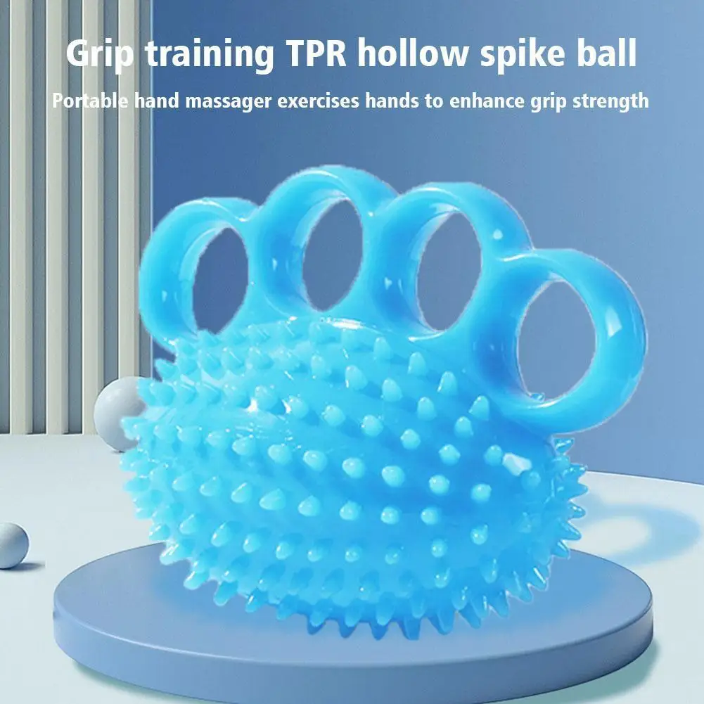 

TPR Four Finger Hedgehog Ball Grip Training Soft Ball Exercise Geriatric Stroke Hand Massage Balls Finger Rehabilitation A9O0