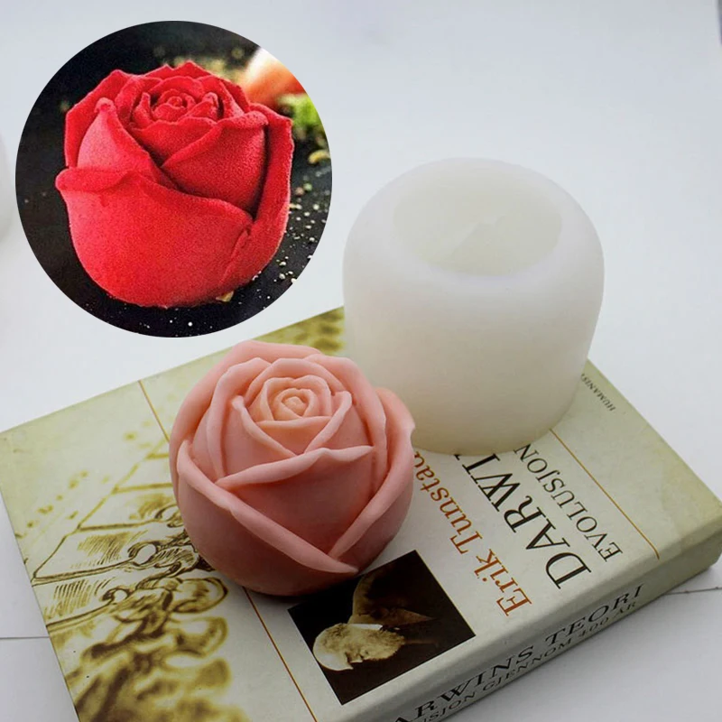 

Ice Cube Ball Maker Large Tray Rose Flower Mould Tool Silicone Mold DIY