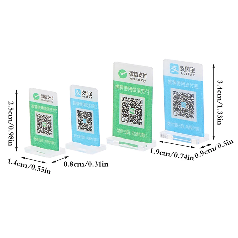 1:6 1:12 миниатюрный кукольный домик с QR-кодом моделирование кода платежа модель