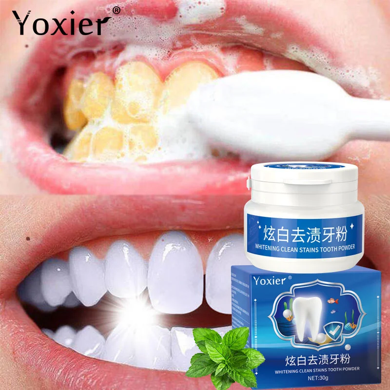 Pearl Teeth Whitening Powder Remove Plaque Stains Toothpaste Tooth Deep Cleaning  Oral Hygiene Fresh Breath Beauty Care Tools