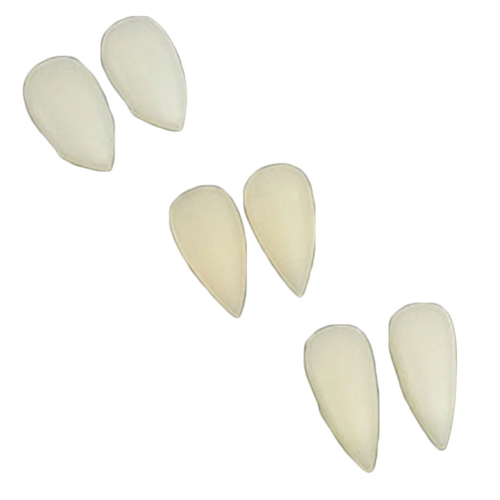 

3 Pairs Teeth Caps Bulk Toys Fangs Glue Fangs Cosplay Makeup Toy Prom Retractable Fangs