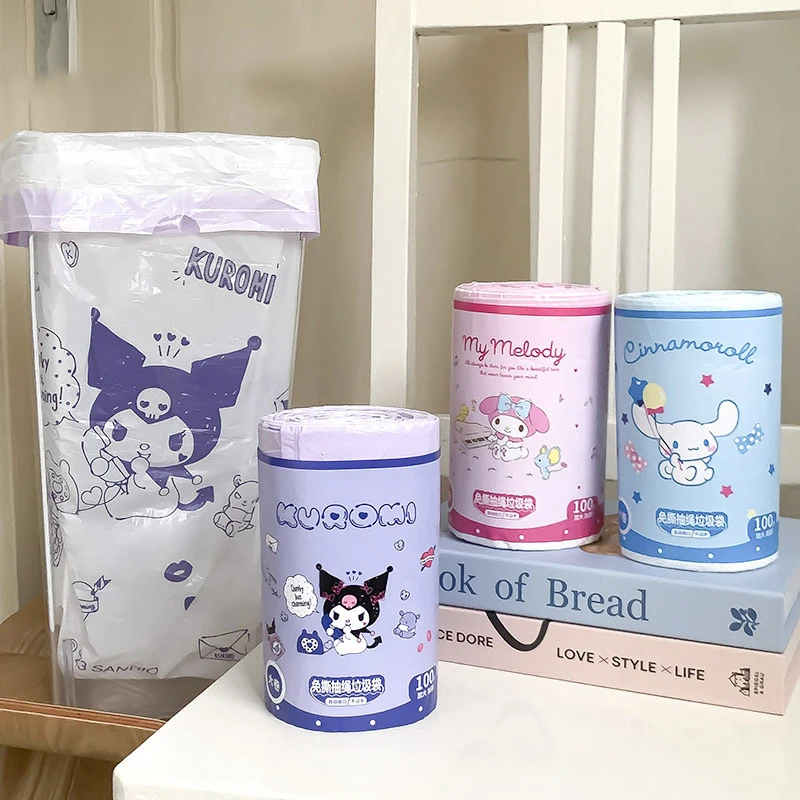 Sanrio милый мультфильм Cinnamoroll без разрывов мешки для мусора на шнурке уборки дома 100