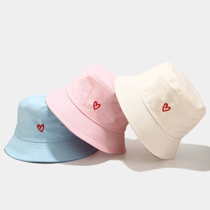 

GQILYYBZ Embroidered Cotton Fisherman Hat Trend Star Same Pot Hat Women Outdoor Leisure Sunshade Bucket Hat For Women