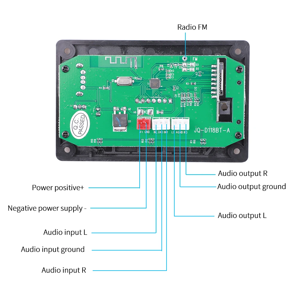 Универсальный Автомобильный Bluetooth 5 0 приемник 12 в MP3 декодер плата большой