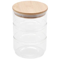 3 layer mason borosilica glass jar kitchen food bulk container set for spices dried fruit storage can salad bowl box