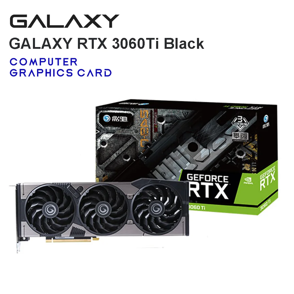 Новая графическая карта GALAXY rtx 3060 ti Metal Master 8G GDDR6 Gaming GPU видеокарты 8NM 8Pin 256 Bit Настольный графический процессор GPU