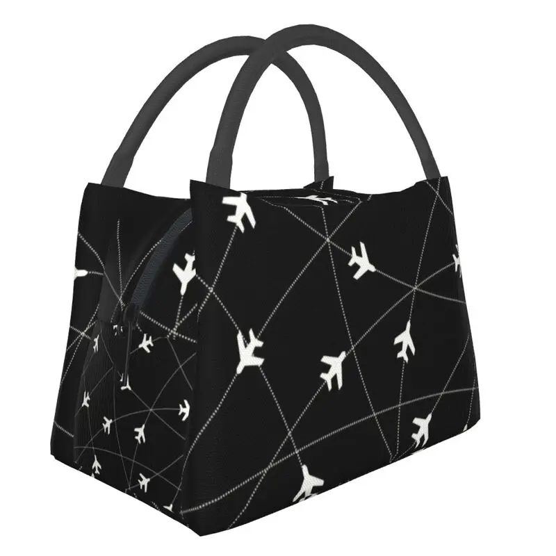 

Air Traffic Controllers Insulated Lunch Bag Pilot Aircraft Airplane Resuable Thermal Cooler Food Bento Box For Women Picnic Bags