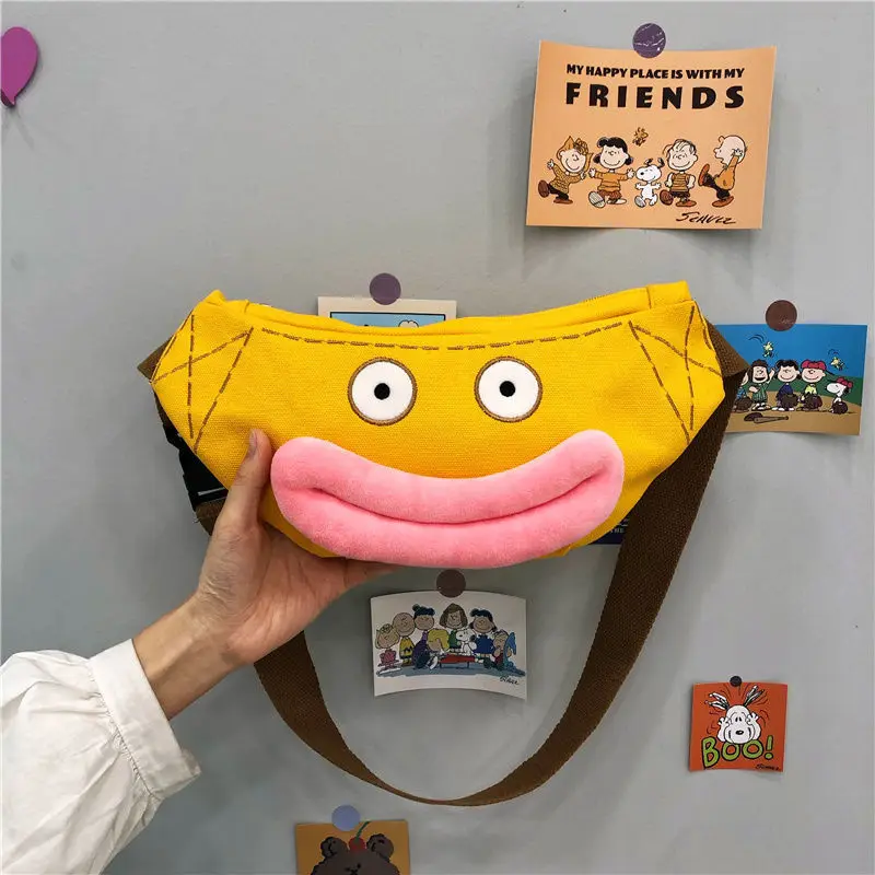 

HAEX Funny Crossbody Bags Femme Casual Canvas Women's Bag 2022 Trend Kawaii Individuality Interesting Shoulder Bag Female
