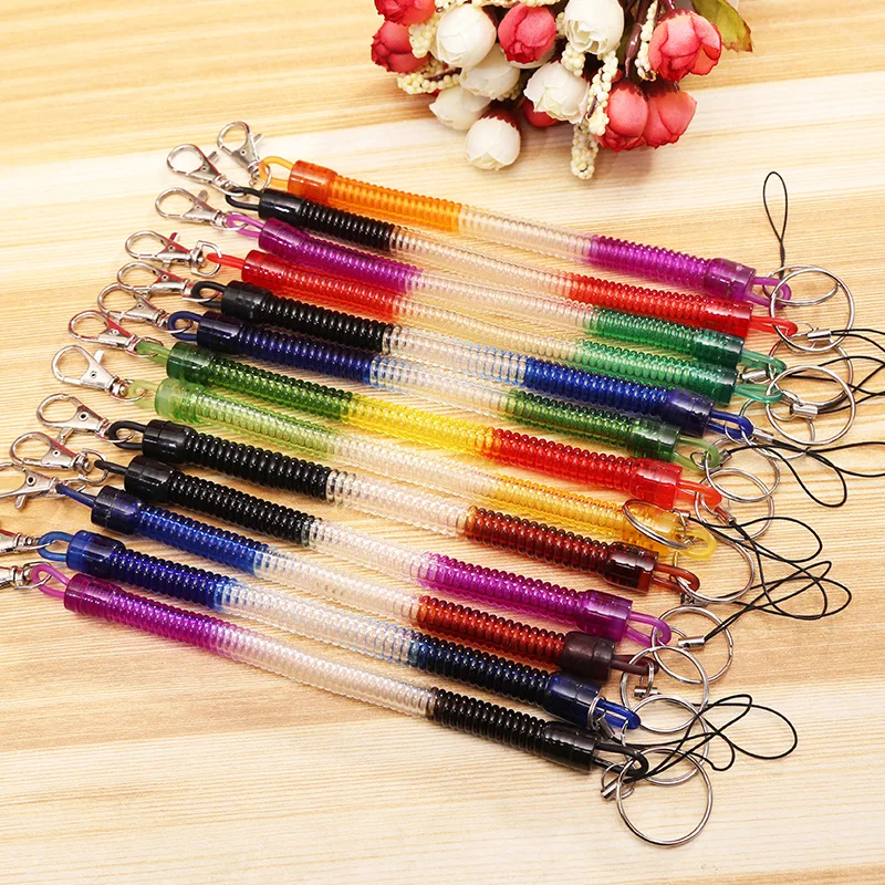 

NEW ZUCZUG Retractable Plastic Spring Rope Lanyard Mobile Phone Straps for Outdoor Hiking Camping Anti-lost Phone Keychain