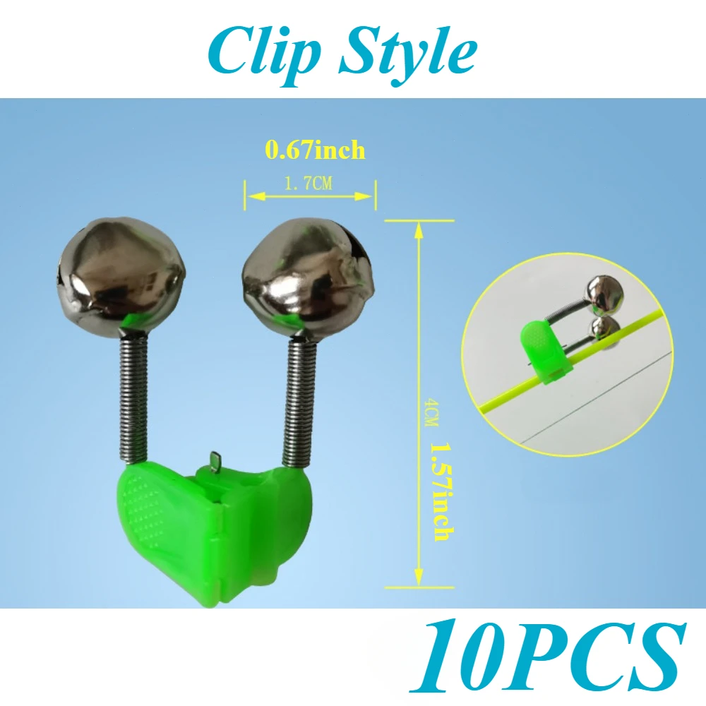 10 шт. двойные звонные колокольчики сигнальный винт для приманки рыбалки