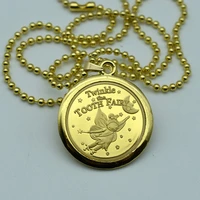 twinkle the tooth fairy gold plated commemorative coin a gift from the tooth fairy lucky necklace christmas souvenirs for child
