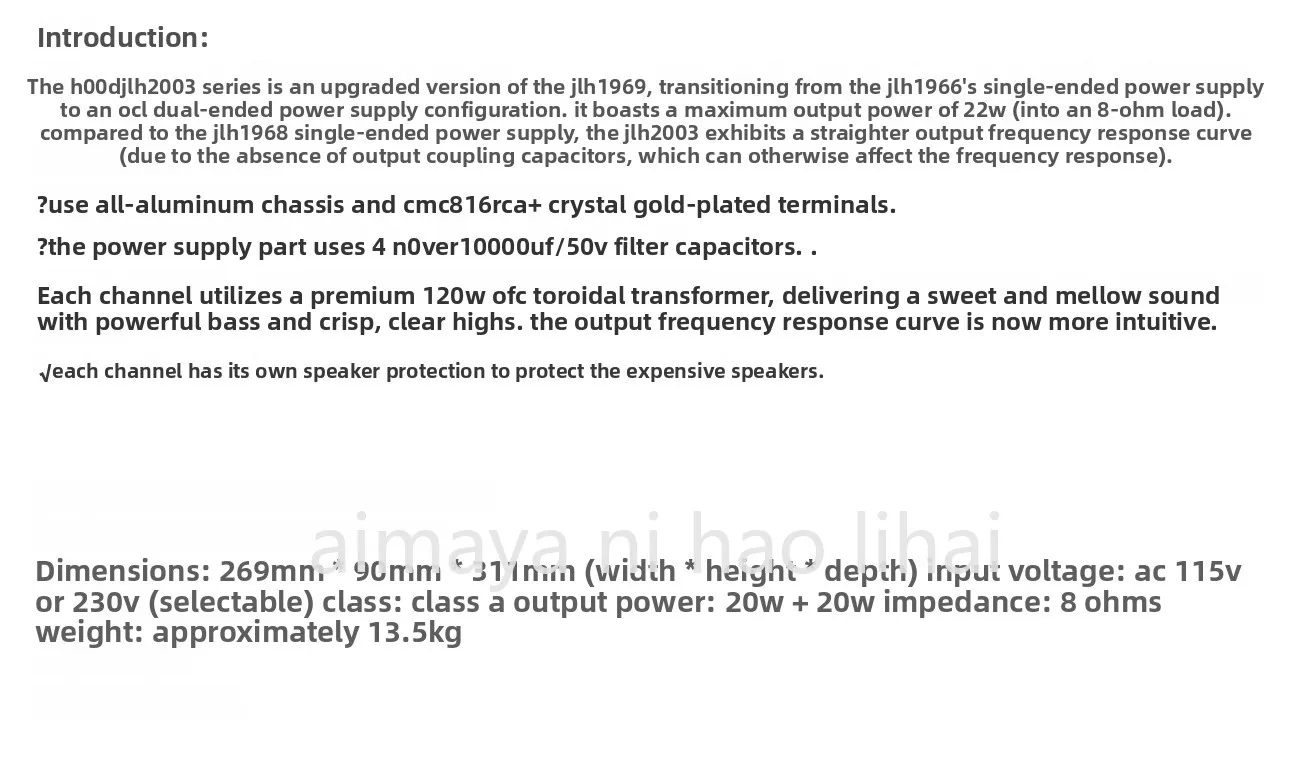 Усилитель мощности HOOD JLH2003 класса A, моно, одноканальный, Hi-Fi, плата аудиоусилителя, DIY стерео-комплект (art.: 3920dbf57f31b) - 3920dbf57f31b