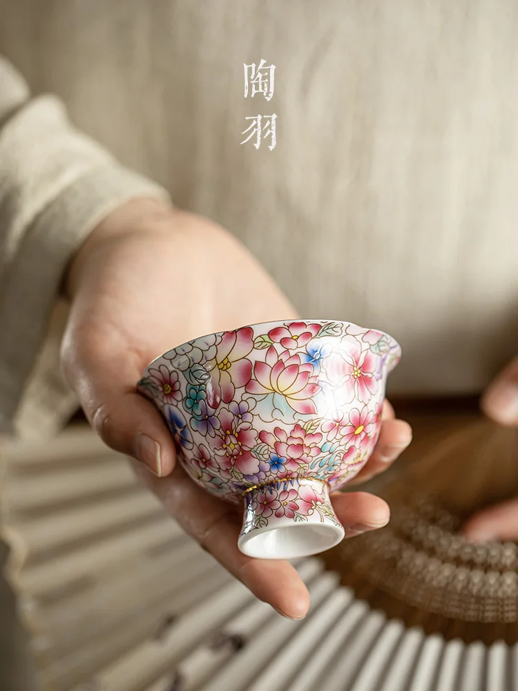 

Эмалированный цветной керамический набор кунг-фу Мастер Wanhua Gaojiao Личная специальная чашка чайная чашка